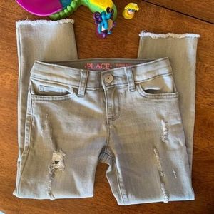 PLACE Girls super skinny grey jeans